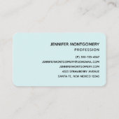 かわいい航海のクジラの水彩模様 名刺 (裏面)