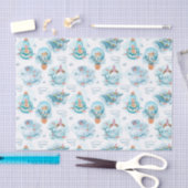 かわいい航海のクジラの水彩模様 薄葉紙 (クラフト)