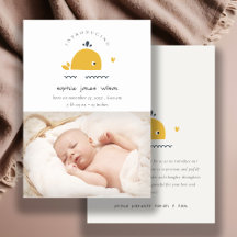 かわいい航海のクジラハート写真誕生のお知らせ