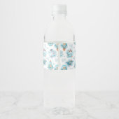 かわいい航海のクジラ水彩赤ちゃんシャワー ペットボトルラベル (裏面)