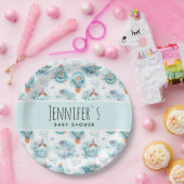 かわいい航海のクジラ水彩赤ちゃんシャワー ペーパープレート (パーティー)