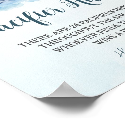 かわいい航海のセーラーテディベアおしゃぶり狩りゲーム ポスター (角)