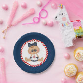 かわいい航海のセーラーベビーガール ペーパープレート (パーティー)