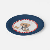 かわいい航海のセーラー男の赤ちゃん ペーパープレート (アングル)