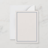 かわいい航海のブルーベビー象パーソナライズされた ノートカード (裏面)