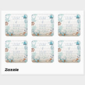 かわいい航海の夏ビーチシー結婚ズ スクエアシール (シート)