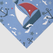 かわいい航海の帆船のパターンの切り離し 薄葉紙 (詳細)