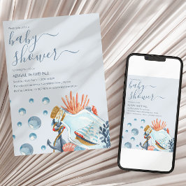 かわいい航海の水彩赤ちゃんシャワー招待状 招待状