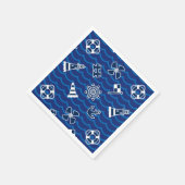 かわいい航海の波のパターン スタンダードカクテルナプキン (角)
