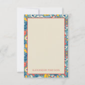 かわいい航海の海の生活 ノートカード (正面)