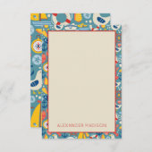 かわいい航海の海の生活 ノートカード (正面/裏面)