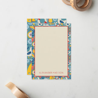 かわいい航海の海の生活 ノートカード