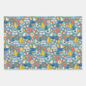 かわいい航海の海の生物 ラッピングペーパーシート (正面2)