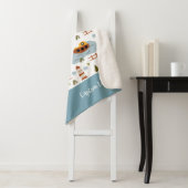 かわいい航海の灯台とボートキッド柄 シェルパブランケット (インサイチュ)