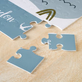 かわいい航海の灯台とボートキッド柄 ジグソーパズル (側面)