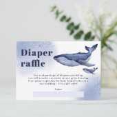 かわいい航海の青おむつラッフルベビーシャワー エンクロージャーカード (スタンド正面)