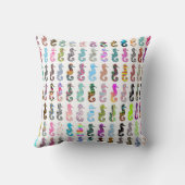 かわいい航海の馬のカラフルのパタガーリーーン クッション (裏面)