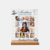 かわいい航空クマ男の赤ちゃん写真集1年 アクリルサイン (正面)