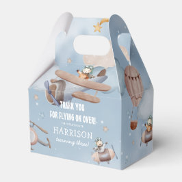 かわいい航空飛行機ボーイバースデーパーティー フェイバーボックス