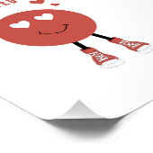 かわいい色々な感情の顔チャート ポスター (コーナー)