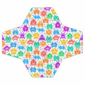 かわいい色とりどりのピクセルモンスター模様 サッカーボール (フラット)