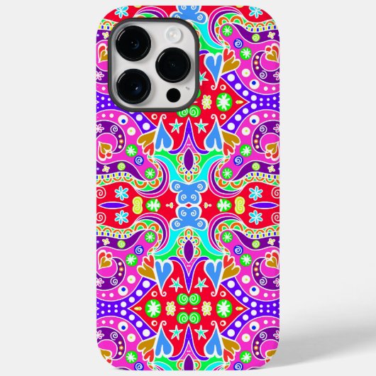かわいい色とりどりの手描きパターン封筒 Case-Mate iPhoneケース (裏面)