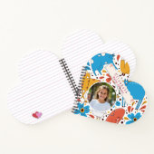 かわいい色とりどりの手描き動物 オーダーメイド名前 フォト ノートブック (内部)