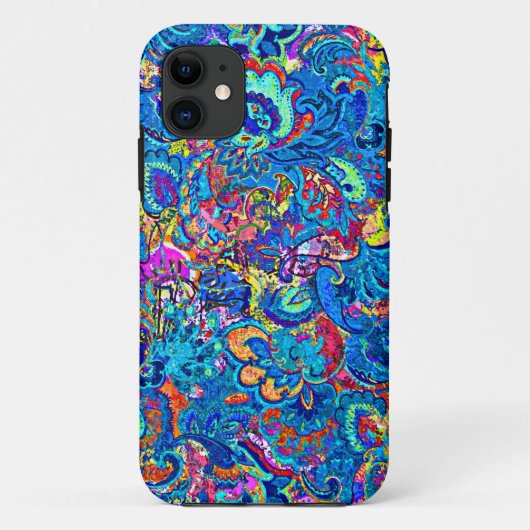 かわいい色とりどりの抽象画の花 Case-Mate iPhoneケース (裏面)
