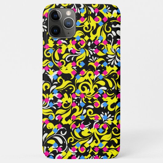かわいい色とりどりの抽象的な花柄 Case-Mate iPhoneケース (裏面)