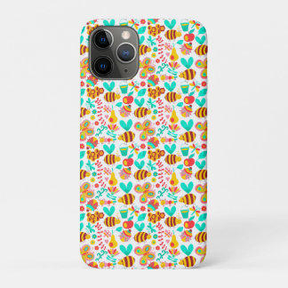 かわいい色とりどりの昆虫の模様 iPhone 11 PROケース