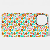 かわいい色とりどりの昆虫の模様 iPhoneケース (裏面横)