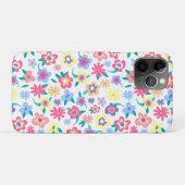 かわいい色とりどりの春の花の模様 Case-Mate iPhoneケース (裏面(横))