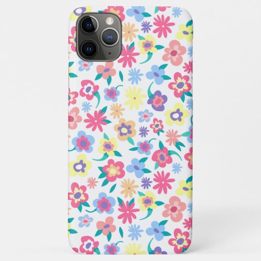 かわいい色とりどりの春の花の模様 Case-Mate iPhoneケース (裏面)