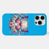 かわいい色とりどりの蝶々 iPhoneケース (裏面横)