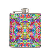 かわいい色とりどりの魔法の花 フラスク (正面)