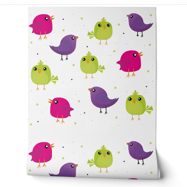 かわいい色とりどりの鳥たち 壁紙 (ほどく)