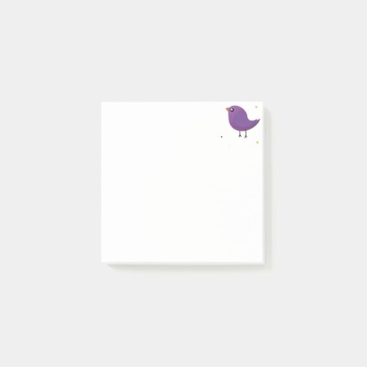 かわいい色とりどりの鳥 ポストイット (正面)