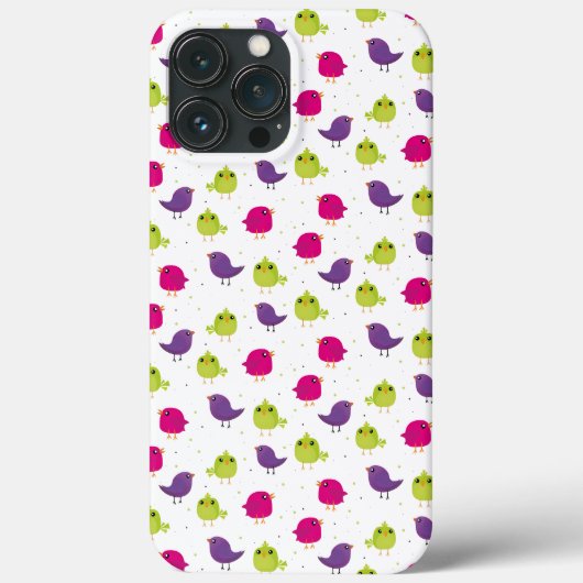 かわいい色とりどりの鳥 Case-Mate iPhoneケース (裏面)