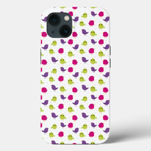 かわいい色とりどりの鳥 Case-Mate iPhoneケース (裏面)