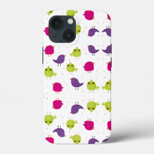 かわいい色とりどりの鳥 iPhone 13 MINIケース