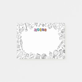 かわいい色ぬり付箋 ポストイット