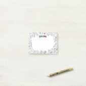 かわいい色ぬり付箋 ポストイット (デスク上)