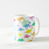 かわいい色の恐竜のマグ コーヒーマグカップ (正面右)