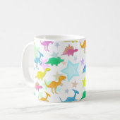 かわいい色の恐竜のマグ コーヒーマグカップ (正面左)