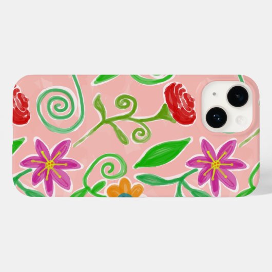 かわいい色の花 Case-Mate iPhoneケース (裏面 (横))