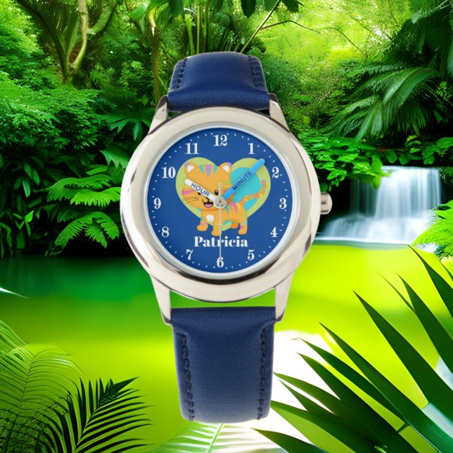 かわいい色の虎の愛の名前を追加 腕時計 (クリエイターアップロード済み)