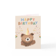 かわいい色の面白い誕生日カード