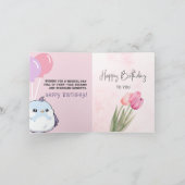 かわいい色の面白い誕生日カード カード (内部)