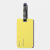 かわいい色の鳥のグレーの荷物タグ ラゲッジタグ (裏面縦)