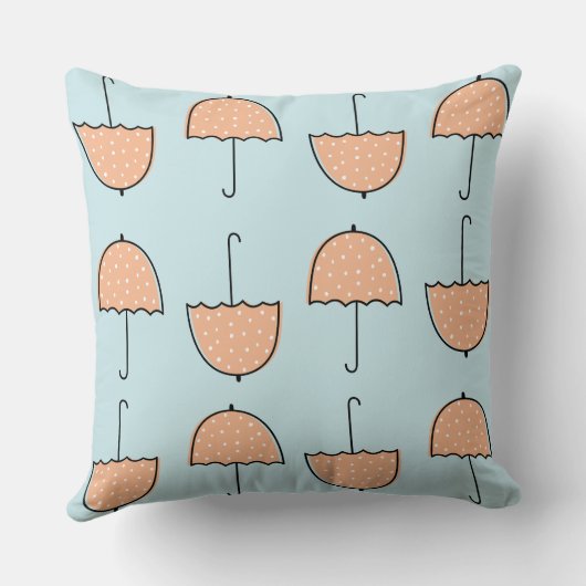 かわいい色ブルーとベージュl子供部屋ベビーガール クッション (裏面)